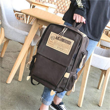 Load image into Gallery viewer, Brand fashion backpack women shoulder Bag School bags for teenager girls boys casual solid backpack school Mochila rucksack