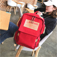 Load image into Gallery viewer, Brand fashion backpack women shoulder Bag School bags for teenager girls boys casual solid backpack school Mochila rucksack