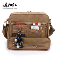 Load image into Gallery viewer, Multifunction Canvas Men Bags For Teenager Fashion Male Mochila Leisure Shoulder Bags High Quality Men Travel Bags 8 Color Bags